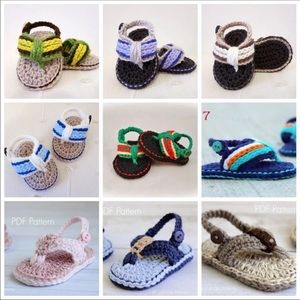 crochet baby boy sandals